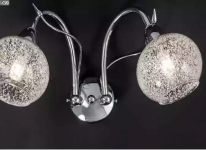 Luxurious wall light gray 2x lamps round shape decoration
