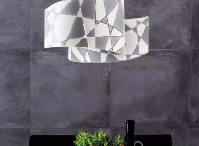 Stylish ceiling chandelier Modern kitchen hanging chandelier 2x lamps design