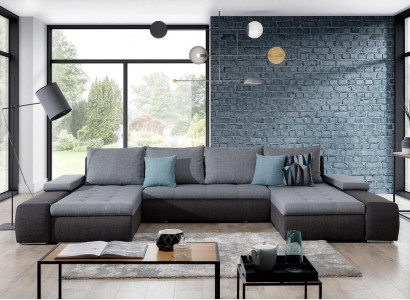 Living landscape Luxury Sofa Couch Suite Corner sofa Textile Couches Sofas Furniture new