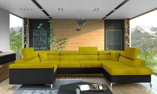 U-shape Corner sofa Fabric Seat Suite Designer Living landscape Textile Couch Sofa new