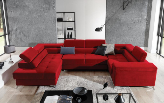 U-shape Corner sofa Fabric Seat Suite Designer Living landscape Textile Couch Sofa new