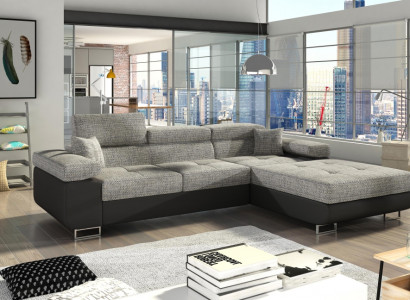 Corner sofa L-shape Living landscape Designer Sofa Couch Upholstery Seat Suite Textile