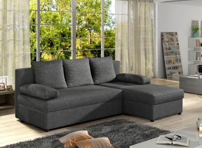 Modern Sofa bed Couch Upholstery Corner sofa Suite Bed function Textile Leather