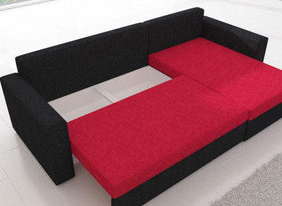 Design Corner sofa Sofa bed Bed function Couch Leather Upholstery Textile Sofas new 502