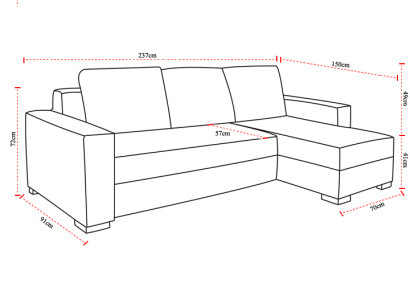 Design Corner sofa Newark Bed function Couch Leather Textile Sofas Sleep Sofa