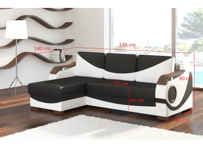 Design Corner sofa Perto Bed function Couch Upholstery Textile Sofas Couches Sleep