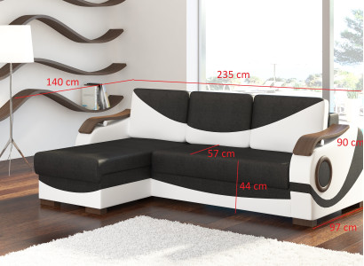 Design Corner sofa Perto Bed function Couch Upholstery Textile Sofas Couches Sleep