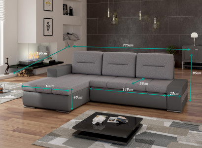 Design Corner sofa Ottavio Bed function Couch Living landscape Sofas Sleep Sofa