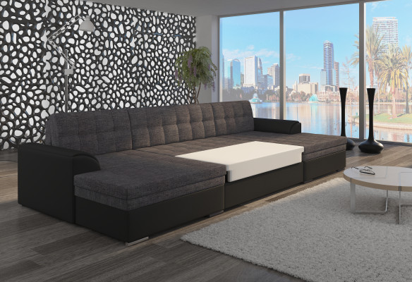 Modern Design Corner sofa Vento Bed function Couch Leather Upholstery Textile Sofas