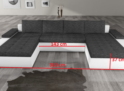 Living landscape Living room Leather Sofa Couch Upholstery Seat Corner sofa Suite