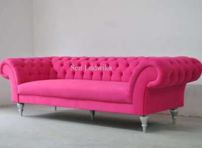 Fabric Design Couch Upholstery Sofas Textile Modern Sofa Chesterfield 3 Seater Pink