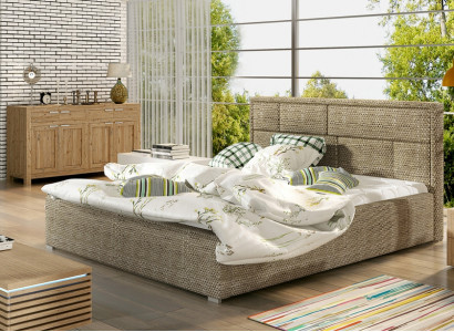 Designer Bed Bedroom Beds Textile Hotel Luxury Upholstery Robust