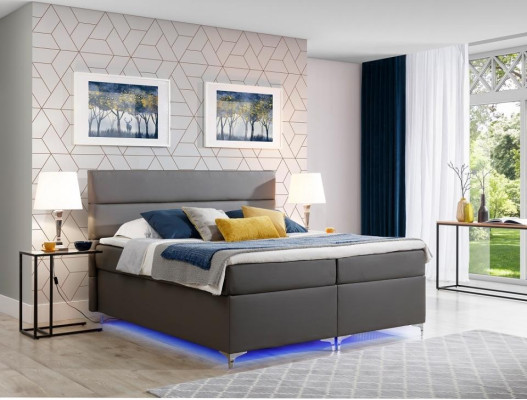 Boxspring Bed Double bed Leather Bed Beds Upholstery Bedroom Furniture 180x200