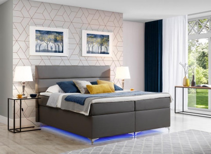 Boxspring Bed Double bed Leather Bed Beds Upholstery Bedroom Furniture 180x200