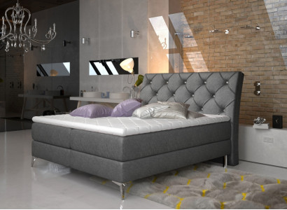 Designer Bed Bedroom Beds Textile Hotel Upholstery Chesterfield Boxspring