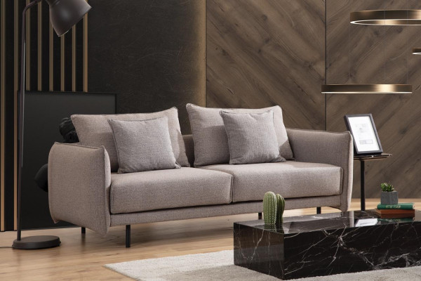 Three-Seater Couch Sofa Furniture Furnishings Couches Sofas Upholstery gray new