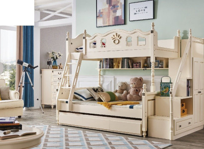 Bunk bed Bed Double Deck Loft bed Children Beds Wood Classic Furniture Room