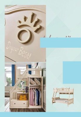 Bunk bed Bed Double Deck Loft bed Children Beds Wood Classic Furniture Room