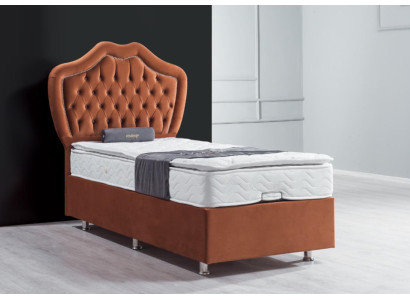 Bed Brown Single Bed Boxspring Beds Luxury Bedroom Chesterfield