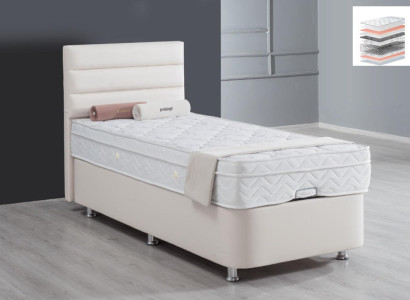 Bed Beige Single Bed Metal Modern Bedroom Beds Furniture 120x200