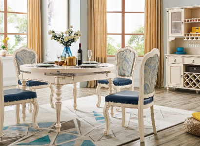 Classic Dining room Suite Table with 4 Chairs Set Chair Group Tables 5pcs