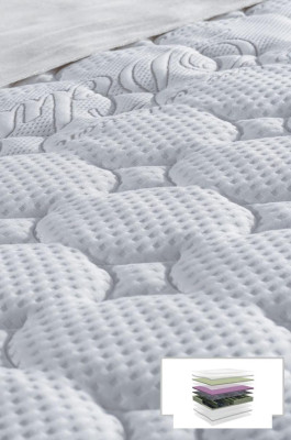 Bedroom Set White Bed Design Style Modern 2x Bedside tables Boxspring 3pcs. new