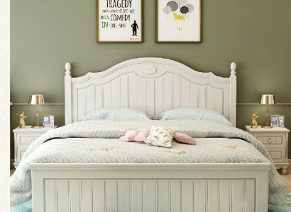 Set Bed Bedroom 2x Bedside table Double Beds Complete Set Wood Furniture 3 pcs.