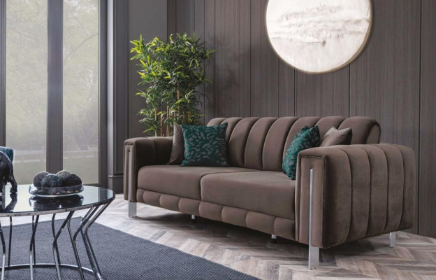 Velvet Sofa Couch Two-seater Couches Upholstery Furniture Living room Fabric new