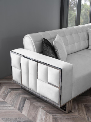 Adjustable Multifunction Couch Sofa Two-seater Couches Design Sofas White