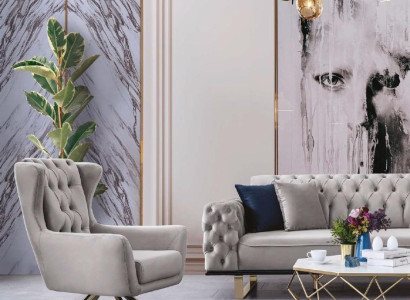Armchair Single Seater Chesterfield Wing Chair Living Room Furniture