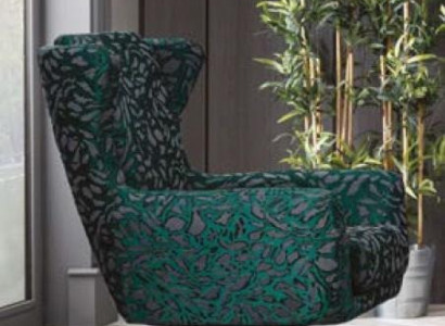 Beautiful green Chair one flower for relaxing in a living room Neul