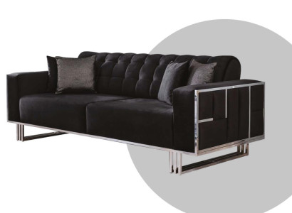 Three Seater Couch Sofa Furniture Furnishings Couches Sofas Black Upholstery