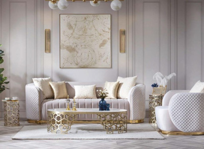 Luxury Sofa Couch 3+1 Furniture Couches Sofa set Chesterfield 2-piece.