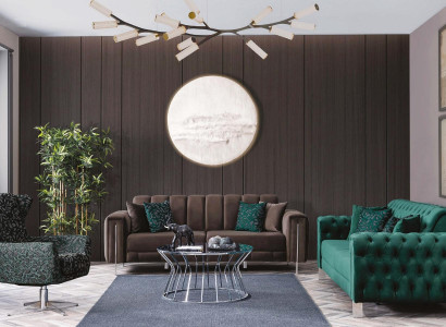 Chesterfield Design Couch Set Upholstery Furniture Seating group Sofa set 3pcs