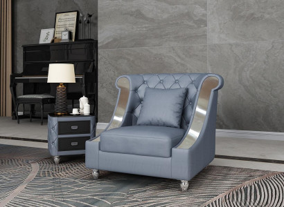 Chesterfield Armchair TV Couch 1 Seater Sofa Leather Couches Upholstery Genuine leather
