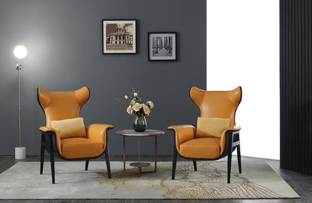 Modern Armchair Upholstered Chair Relax Ears Sofa Couch Designer Club