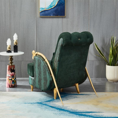 Armchair Design Beat Relax Club Lounge Single Seat Upholstery Fabric Leather