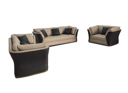 Armchair Design Couch Sofa Relax Lounge Leather TV Luxury Club Upholstery