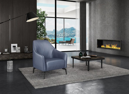 Modern Design Armchair Leather Living room Lounge Luxury Design Furniture