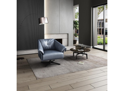 Armchair Design Luxury Relax Club Lounge Single Seat Upholstery Fabric Leather