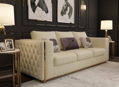 Leather Sofa Couch Living landscape Suite Design Modern Sofas Sofa 3 Seater Seat
