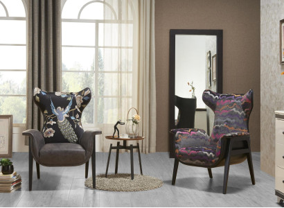 Armchair Design Beat Relax Club Lounge Single Seater Upholstery Fabric Textile
