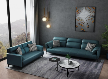 Sofa 3 Seater Leather Sofa Couch Living landscape Suite Design Modern Seat