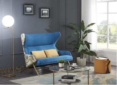 Sofa 2 Seater Design Sofas Upholstery Couches Relax Textile Modern Two-seater new