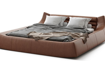 Designer Bed Double Beds Modern Hotel Leather Fabric Double bed