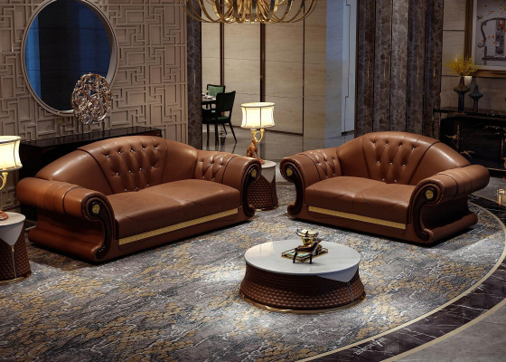 Chesterfield Sofa Couch Upholstery Couch 3er Couchen Deko Upholstery Leather new