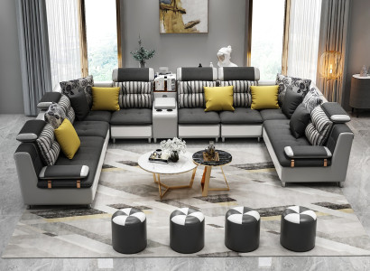 Leather sofa Corner sofa U-shape Modern sofa Leather sofa Corner sofa Upholstery