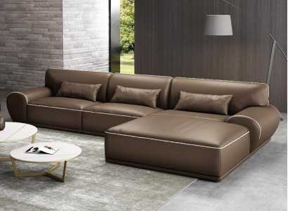 Design Eck Corner sofa L-shape Modern Sofas Leather sofa Living landscape Seat Sofa