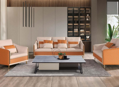 Designer Sofa Sofa 3 Seater Modern Sofa Living landscape Leather Sofa