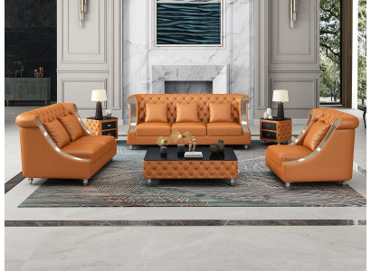 Modern Sofa Couch 3 Seater Chesterfield Leather Sofa Three Seater Couches
